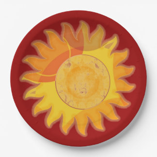 Prato De Papel Placa Vermelha Sunshine