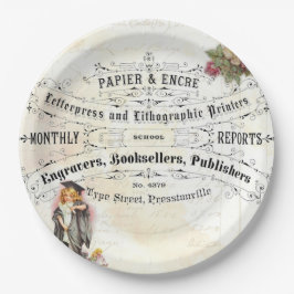 Prato De Papel Placas bonitos do partido do formando da menina da