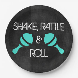 Prato De Papel Placas da estrela do rock