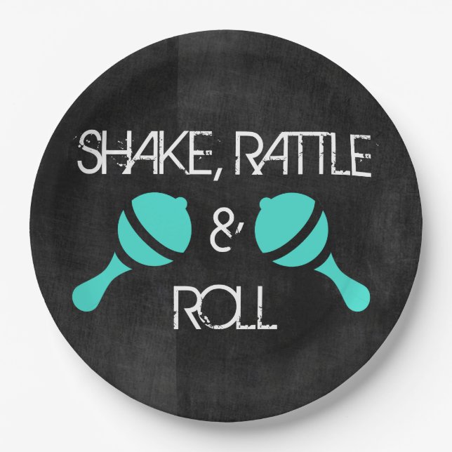 Prato De Papel Placas da estrela do rock (Frente)