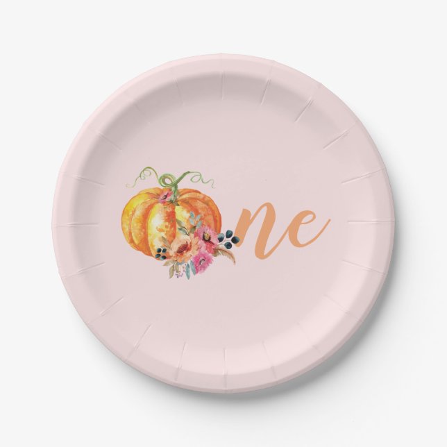 Prato De Papel Placas De Abóbora De Aniversário (Frente)