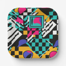 Placas de Abstrato de 80s 90s retroativas
