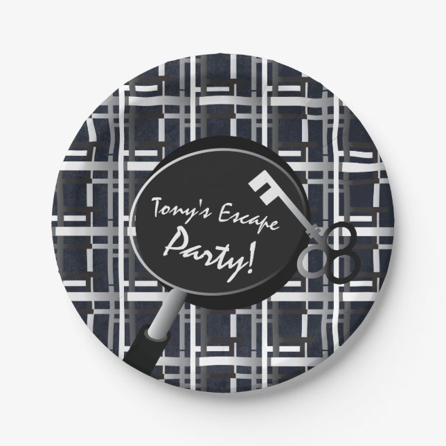 Prato De Papel Placas de Aniversário de Festa de Fuga (Frente)