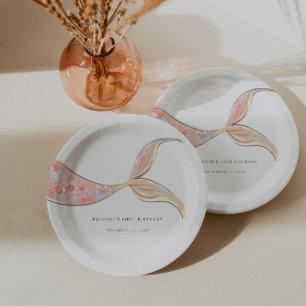 Prato De Papel Placas de Aniversário de Sereia