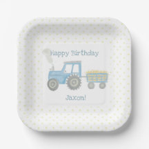 Placas de Aniversário do Trator Personalizado