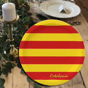 Prato De Papel Placas de bandeira da Catalunha, partido La Senyer