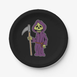 Prato De Papel Placas de Cartoon de Reaper do Halloween Grim