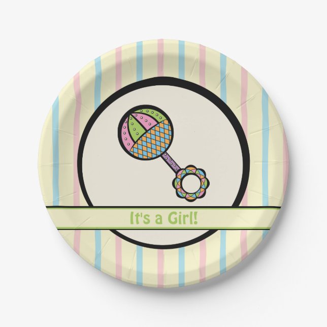 Prato De Papel Placas de Chá de fraldas de Bovinos Doce (Frente)