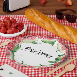 Prato De Papel Placas de Chá para Garotas de Melancia