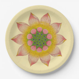 Prato De Papel Placas de Design de Flores Aquáticas Chinesas