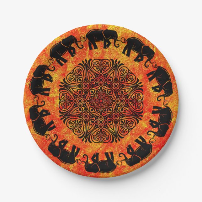 Prato De Papel Placas de Design de papel boêmicas (Frente)