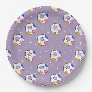 Prato De Papel Placas de Festa de aniversário de bola de futebol