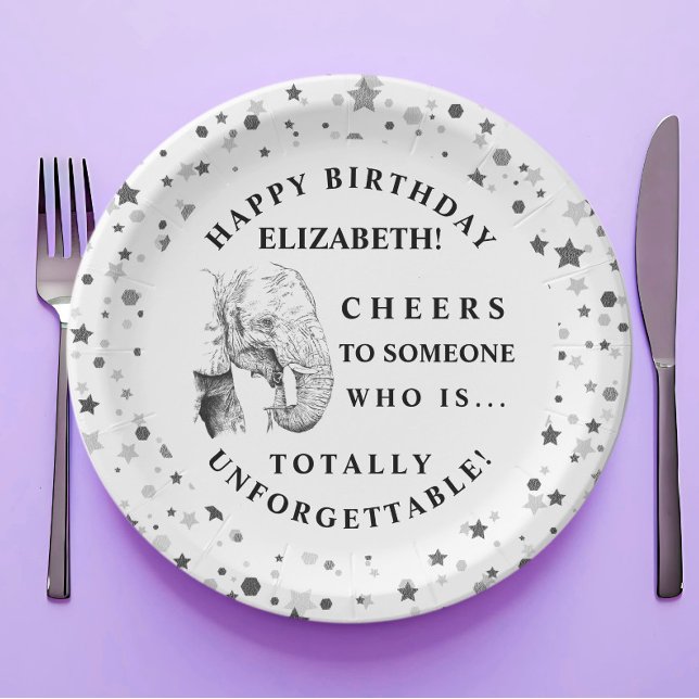 Prato De Papel Placas de Festa de aniversário de Elefantes Difund (Criador carregado)