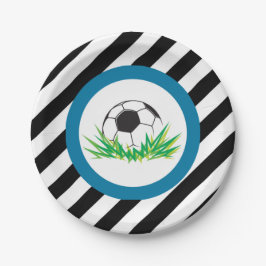 Prato De Papel Placas de Festa de aniversário de futebol