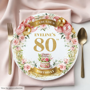 Prato De Papel Placas de Festa de aniversário do Bolo de Números 