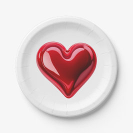 Prato De Papel Placas de festas de amor