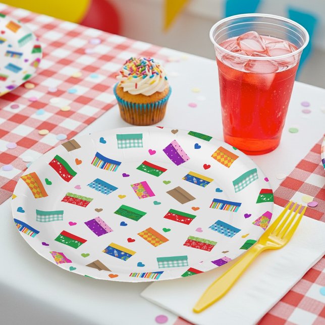 Prato De Papel Placas de festas de amor da Shobox - Branco (Criador carregado)