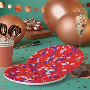 Prato De Papel Placas de Festas de Estrelas Aleatórias