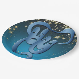 Prato De Papel Placas De Festas De Estrelas De Comédia Em Másca