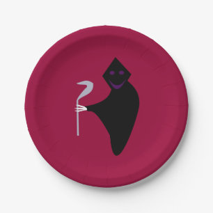 Prato De Papel Placas de festas do Dia das Bruxas do Grim Reaper