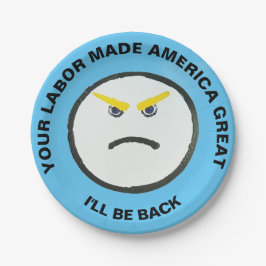 Prato De Papel Placas de festas do dia de trabalho