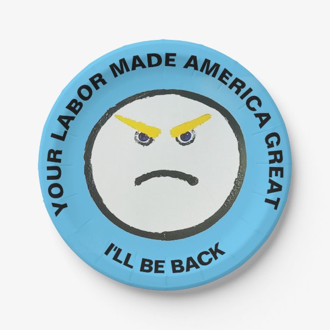 Prato De Papel Placas de festas do dia de trabalho (Frente)