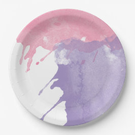 Prato De Papel Placas de Grupo de Pintura Splatter