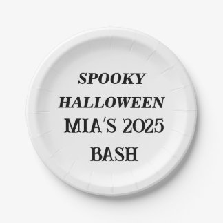 Prato De Papel Placas de Halloween Spooky - Festa Personalizada d