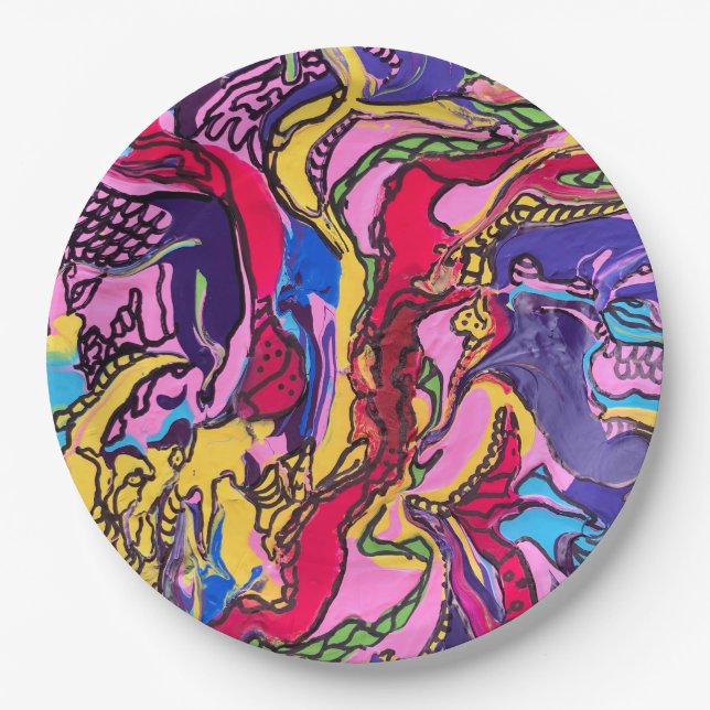 Prato De Papel Placas de Impressão de "Febre Selva" (Frente)