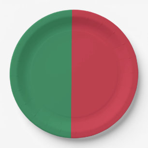 Prato De Papel Placas De Livro Vermelho E Verde De Natal