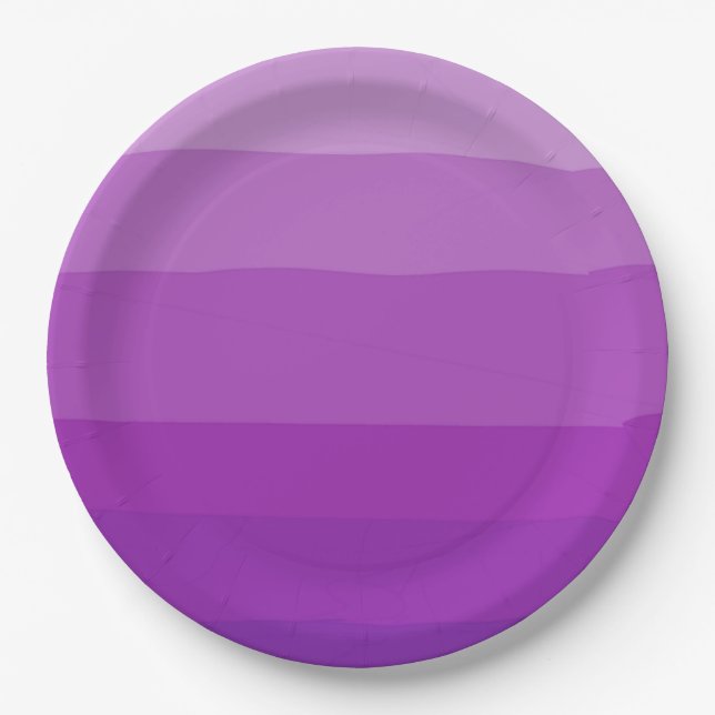 Prato De Papel Placas de Modelo de papel em madeira púrpura (Frente)