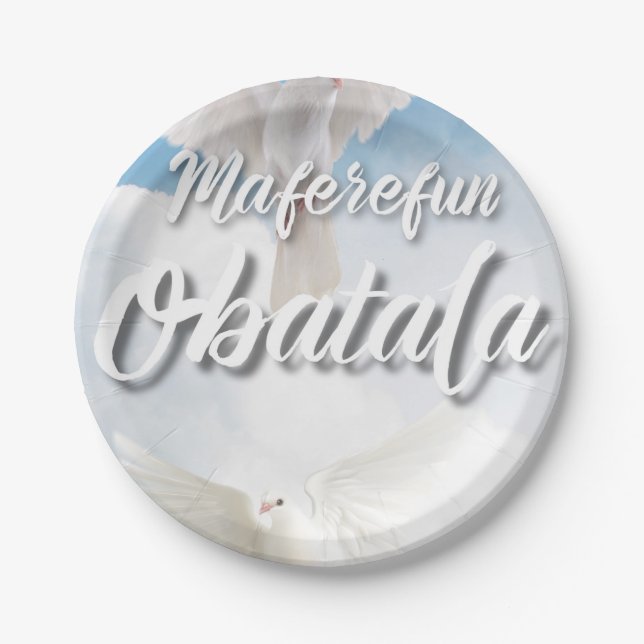 Prato De Papel placas de obatala (Frente)