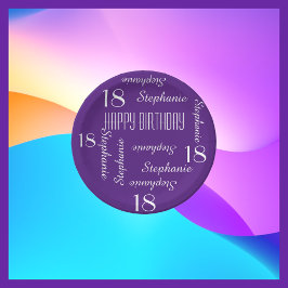 Prato De Papel Placas de papel, 18ª Festa de aniversário e nomes 