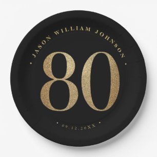 Prato De Papel Placas de papel 80 Festa de aniversário