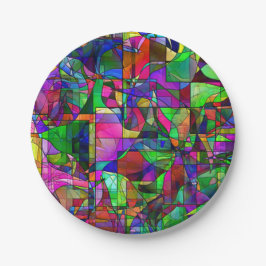 Prato De Papel Placas de papel abstrato