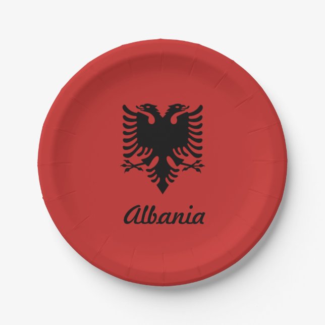 Prato De Papel Placas de papel albanês em dupla águia (Frente)