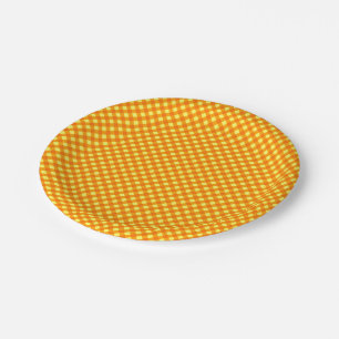 PRATO DE PAPEL PLACAS DE PAPEL AMARELO CHEX DE 3 LARANJAS