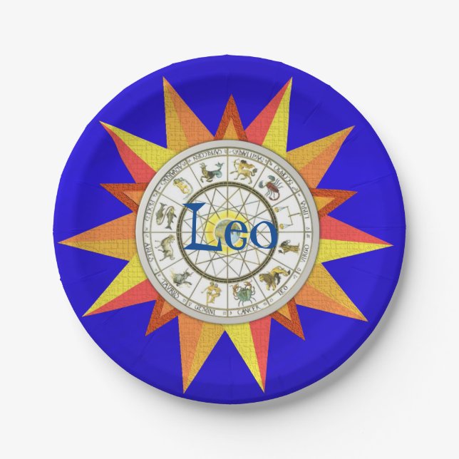 Prato De Papel Placas de Papel, Astrologia Blue Star (Frente)