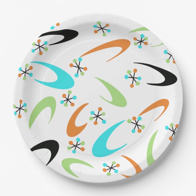 Prato De Papel Placas de papel atômico do século médio (Frente)