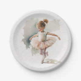 Prato De Papel Placas De Papel Ballerina De Aquarela