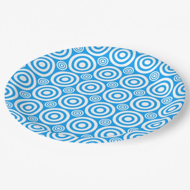Prato De Papel PLACAS DE PAPEL-BRUXO-Lt-Branco-Azul (Inclinado)