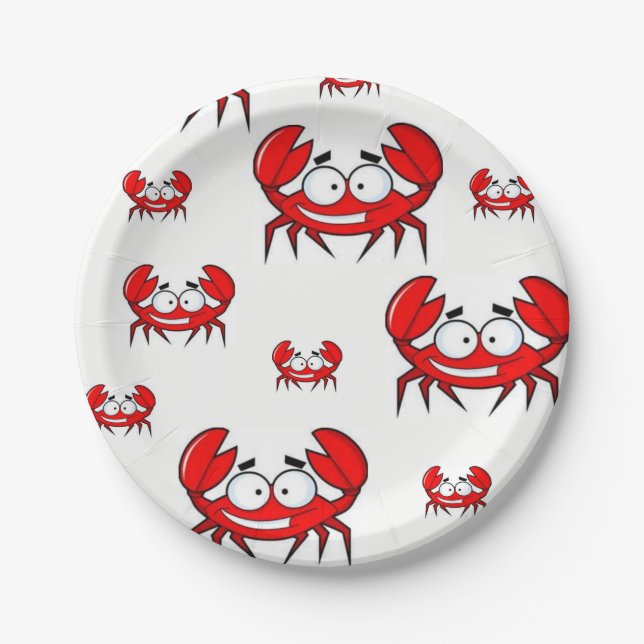Prato De Papel Placas de papel Caranguejos (Frente)
