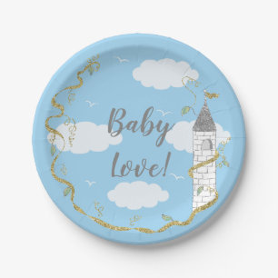 Prato De Papel Placas de papel "Castelos com fiação"