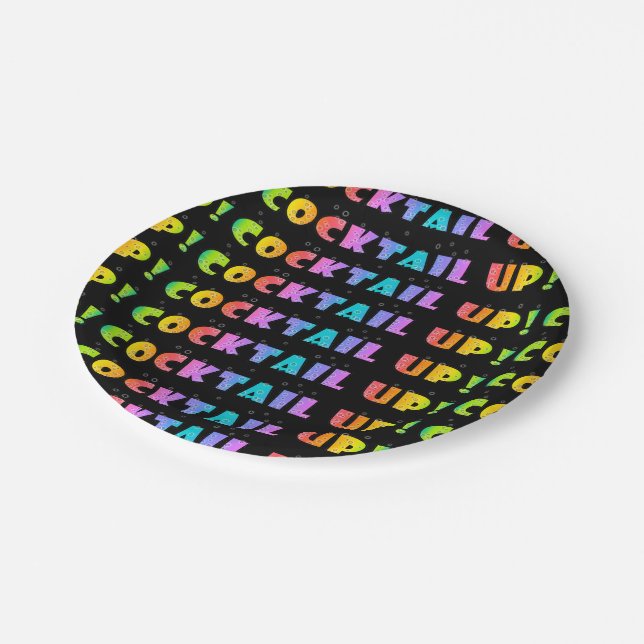 PRATO DE PAPEL PLACAS DE PAPEL COCKTAIL - COCKTAIL UP! (Inclinado)