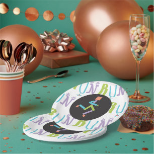 Prato De Papel Placas de papel coloridas do corredor ecléctico d