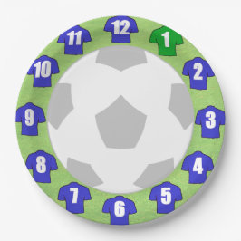 Prato De Papel Placas de papel com camisas azuis