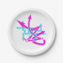 Placas de papel com setas de abstrato