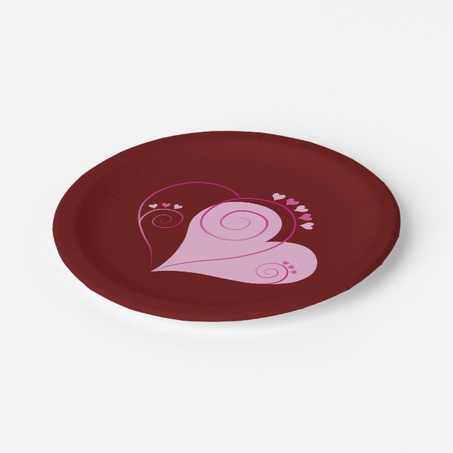 Prato De Papel Placas de papel cor-de-rosa (Inclinado)