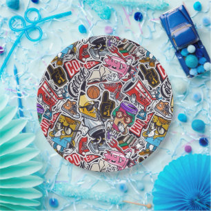 Prato De Papel Placas de papel da Retro College Vibes - Festa em