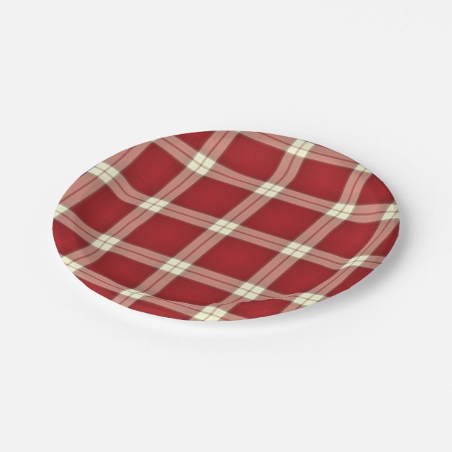 Prato De Papel PLACAS DE PAPEL DA Xadrez DE Natal 02 (Inclinado)